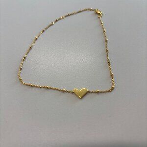 Kendra Scott Ari Heart Delicate Chain Bracelet in 18k Yellow Gold